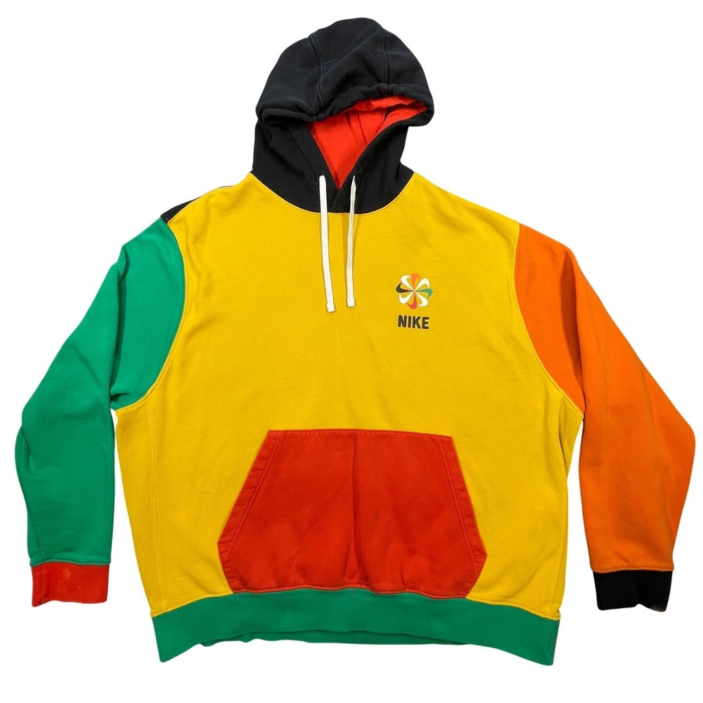 Nike Multicolor Colorblock The Sport Shoe of Champions Hoodie Mens XXL